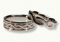 Sculpted Two Strand Knot Wedding Band