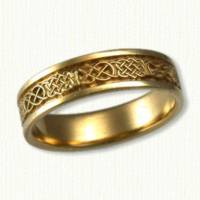 Custom 14KY Celtic 4 Heart Weave & Murphy Knot Wedding Band