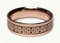 14Kt Rose Gold Celtic 4 Point Knot Wedding Band