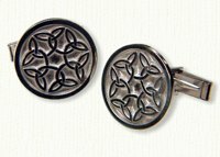 Six Interlocking Triangles cuff links