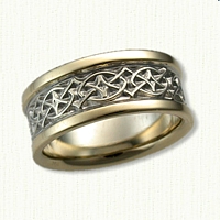 14kt Two Tone Celtic Crynoch Band 