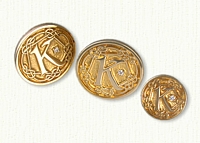 14kt Yellow Gold Custom Initial & Celtic Knotwork Cuff Links set with Diamonds 