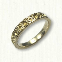 14kt Yellow Gold Aberlour Heart Knot Wedding Band - 3.5 mm width Sculpted 