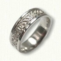 Sterling Silver Celtic Adare Knot Wedding Band 