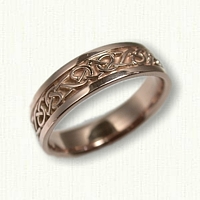 14kt Rose Gold Adare Knot Band