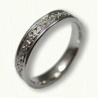 14kt White Gold Celtic Adare Knot Band