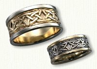 Celtic Arches Wedding Band Set