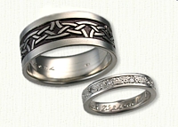 Celtic Arches Pattern  Band with Larger Rails