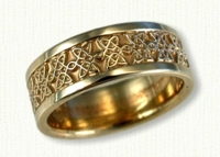 14Kt Yellow gold Celtic Avonmore Knot Wedding Band