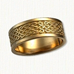 14kt yellow gold Celtic Barrow Knot Band