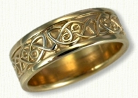 14kt yellow Celtic Berwick Knot wedding rings