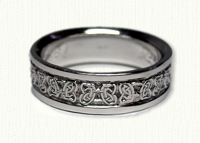 14kt white gold Celtic Butterfly Knot Wedding Band