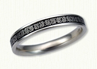 14kt white gold Narrow Celtic Butterfly Knot Wedding Rings