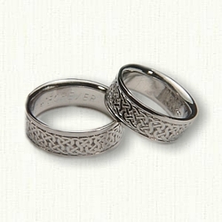 Platinum Celtic Castlebar Knot Wedding Set