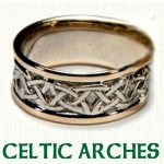 Celtic Arches Knot Wedding Rings