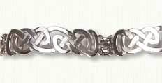 Sterling Heavy Lindesfarne Knot Bracelet