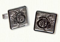 Square Celtic Stag Cuff Links