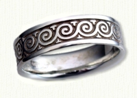 14kt white gold Celtic Wave Knot Wedding Band