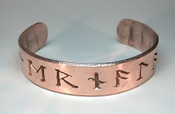 Copper Eternalove Cuff Bracelet - reverse etch