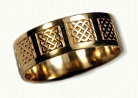 14kt yellow gold Celtic Chatsworth Knot Bands
