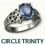 Circle Trinity Engagement Ring