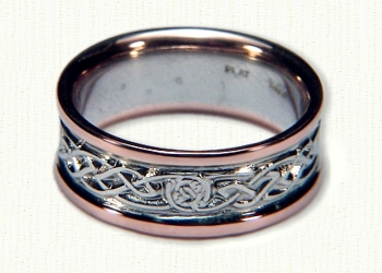 Celtic Glasgow Knot Wedding Rings with Circle Knot pattern - white ...