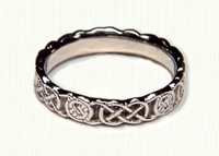 14kt white gold Sculpted Circle Murphy Knot Band