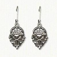 14KY Claddagh Hoop Earring