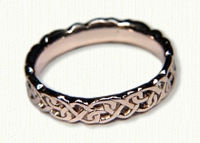 14kt rose gold Sculpted Continuous Heart Knot Wedding Band