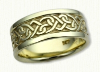 14kt green gold Celtic Continuous Heart Knot Wedding Band