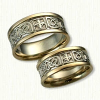 Custom 14kt Two Tone 4 Celtic Cross and Foxcroft Band