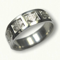 Sterling Silver Elsinore Cross Wedding Band 