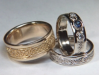 14KW Custom Celtic Knot Wedding Set