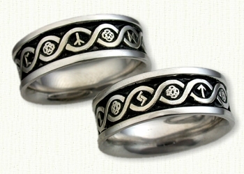 runic wedding rings