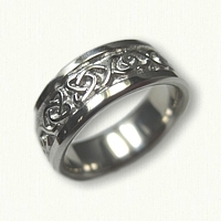 Platinum Celtic Dara Knot Wedding Band