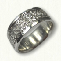 Celtic Dara Knot with Shamrock Wedding Band