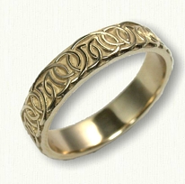 14kt Yellow Sculpted Dornoch Wedding Band