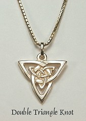 Pierced Double Triangle Knot Pendant