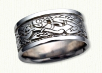 14KW Celtic Dragon Knot Wedding Rings