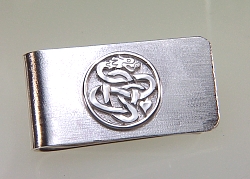 Sterling Silver Dragon Knot Money Clip