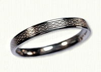 14KW Narrow Celtic Duntroon Knot Wedding Band