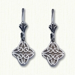 Mini Celtic Love Knot Drop Earrings