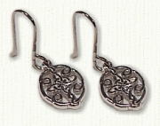 14kt white gold Mohan Knot earrings on Shepherd Hooks