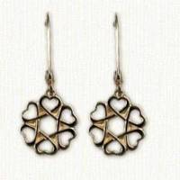Celtic Open Heart Knot Earrings on French Wires