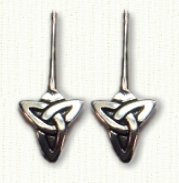 Triangle Knot Earrings on Shepherd Hooks