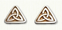 Triangle Knot Stud Earrings - Solid