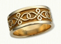 14KY Celtic Figure 8 Knot Wedding Band