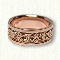 14kt Rose Gold Celtic Figure Eight Wedding Band 