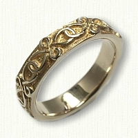 Figure 8 wedding band to -No Rails - 14kt Yellow Gold