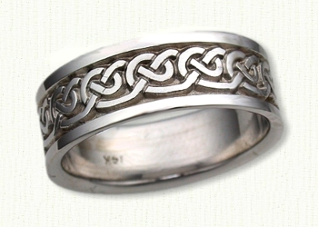 Celtic Galway Wave Knot Wedding Bands